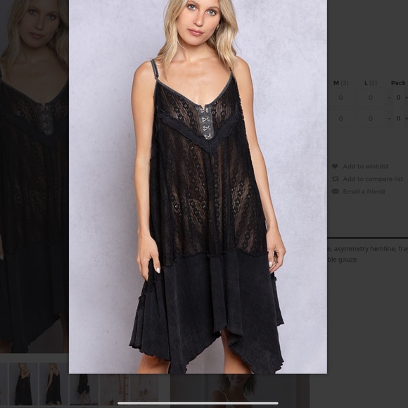 POL Vintage Sheer Lace Dress Women's Tank Dress Top SB46 - Picture 9 of 15